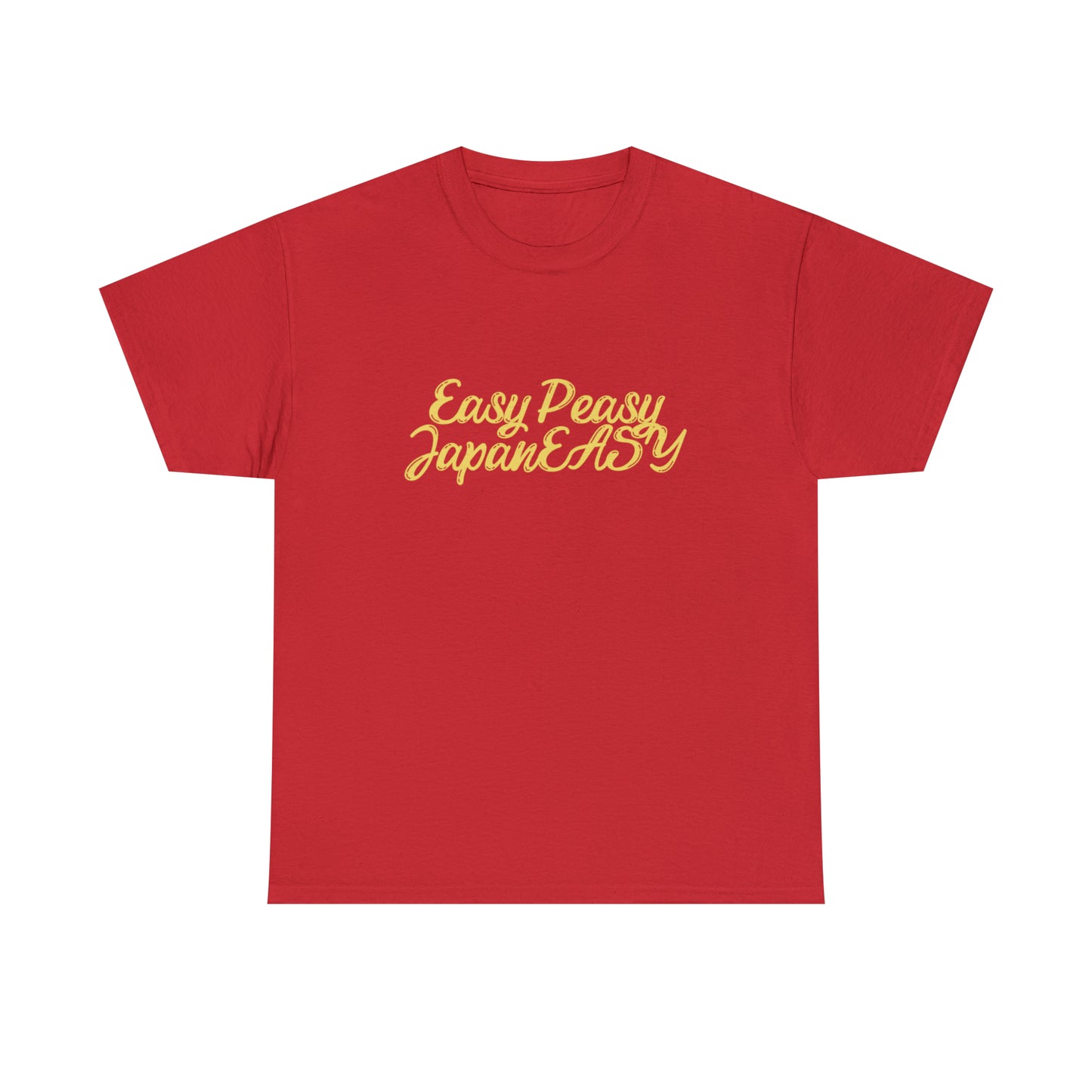 T-shirt with Japanese words / Easy Peasy JapanEASY / Unisex Heavy Cotton Tee