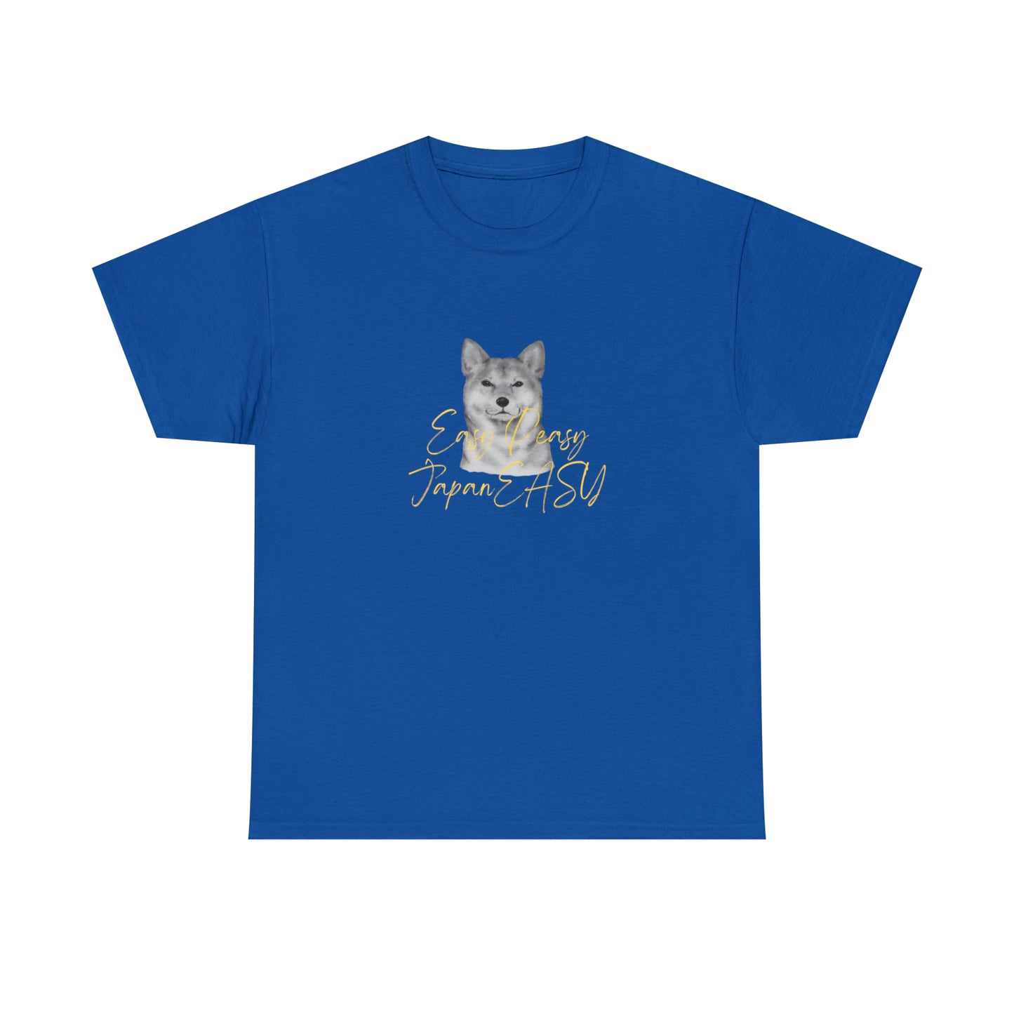T-shirts with Japanese words "Easy Peasy JapanEASY" Unisex Heavy Cotton Tee