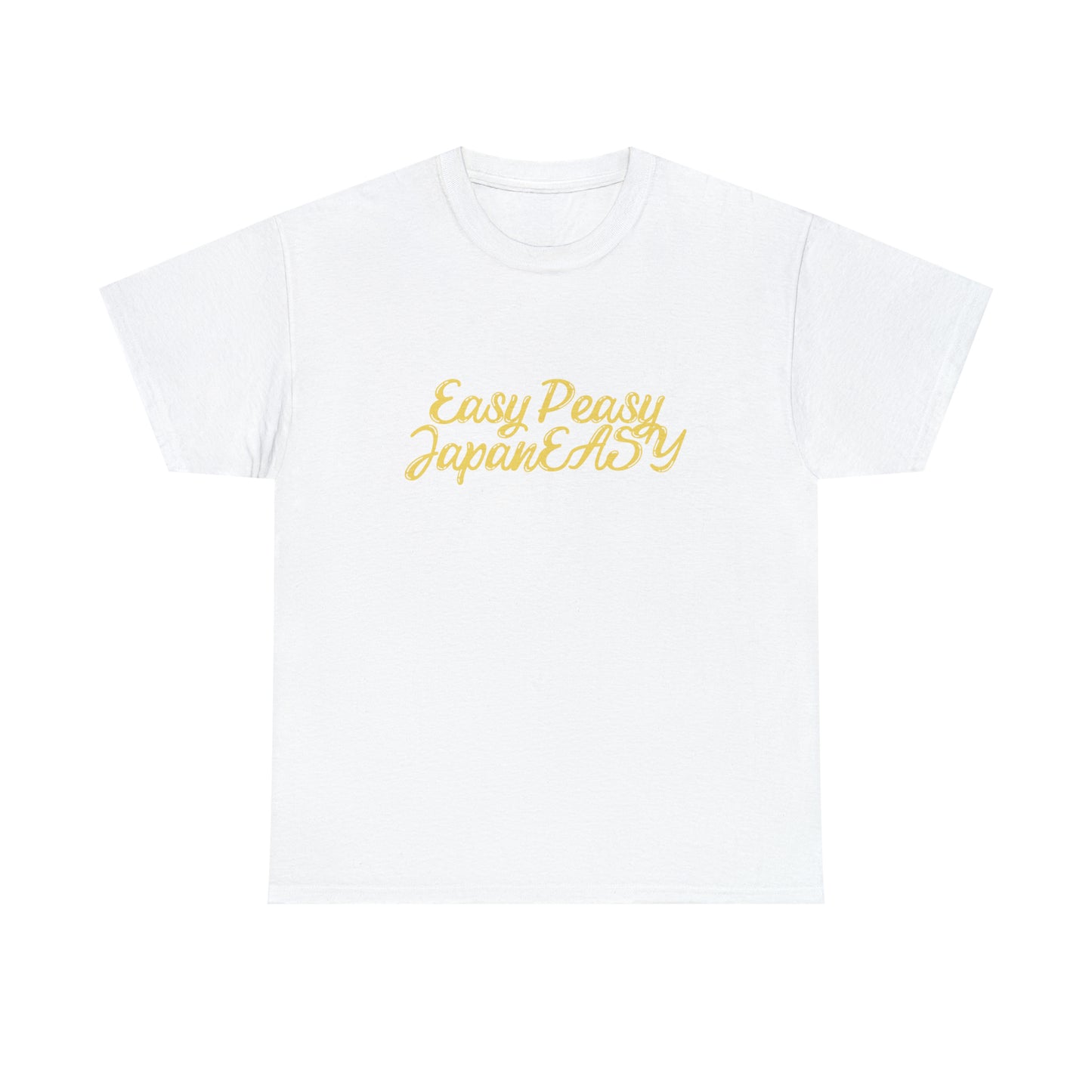 T-shirt with Japanese words / Easy Peasy JapanEASY / Unisex Heavy Cotton Tee