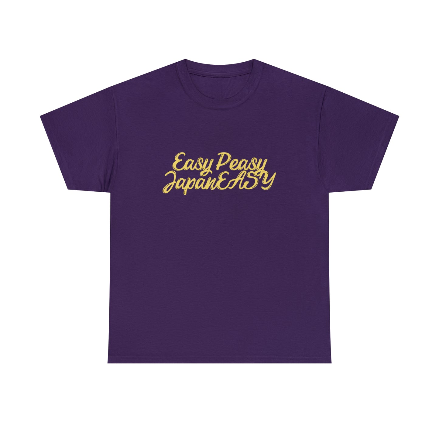 T-shirt with Japanese words / Easy Peasy JapanEASY / Unisex Heavy Cotton Tee