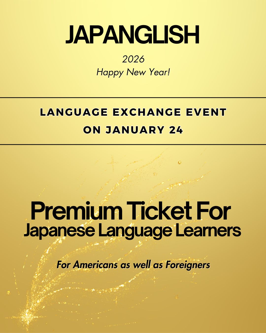 Premium Ticket:Language Exchange Event on January 24th
