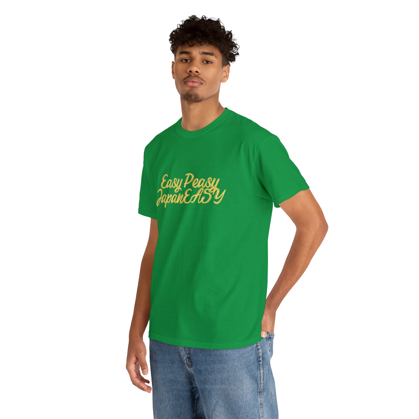 T-shirt with Japanese words / Easy Peasy JapanEASY / Unisex Heavy Cotton Tee