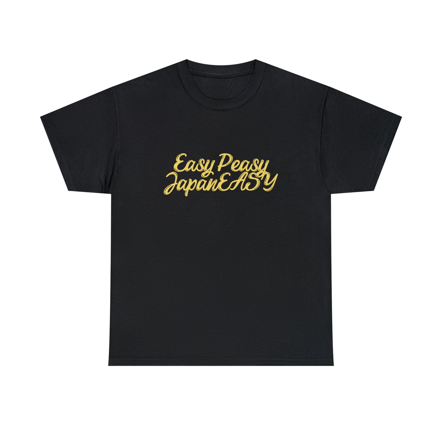 T-shirt with Japanese words / Easy Peasy JapanEASY / Unisex Heavy Cotton Tee
