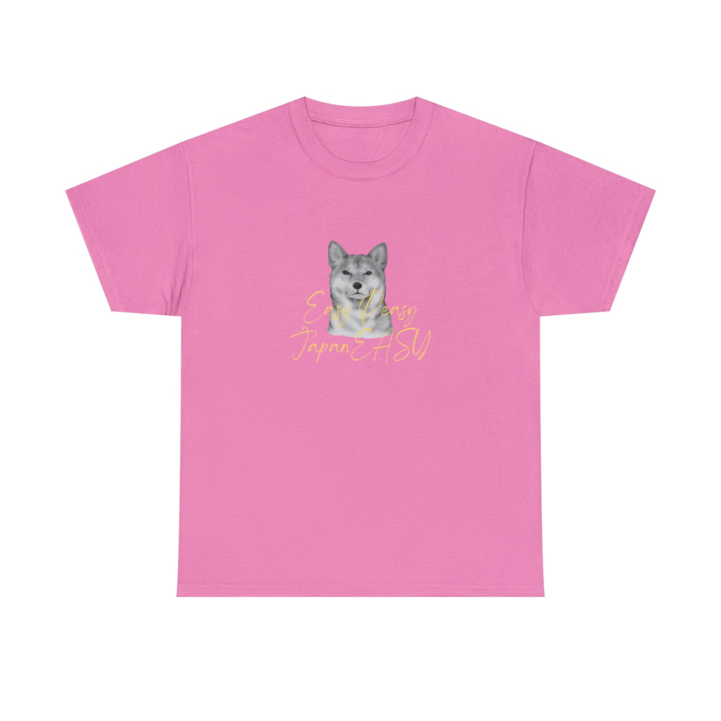 T-shirts with Japanese words "Easy Peasy JapanEASY" Unisex Heavy Cotton Tee