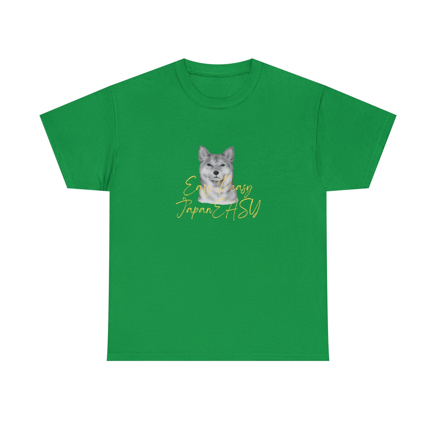 T-shirts with Japanese words "Easy Peasy JapanEASY" Unisex Heavy Cotton Tee